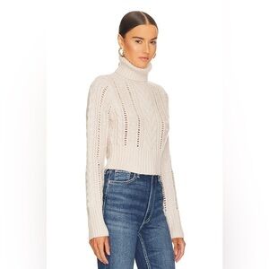 Rag & Bone Elizabeth Cable Turtleneck in Ivory